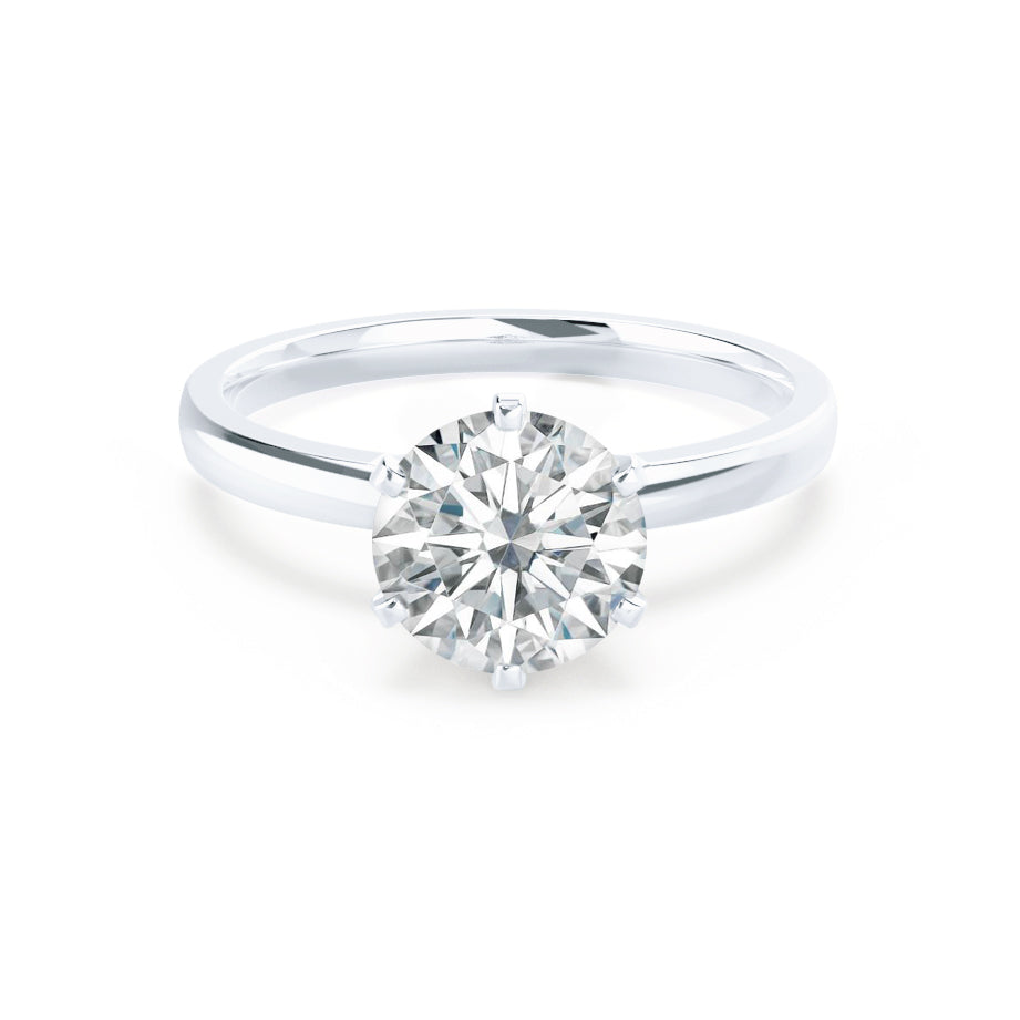 1.50 CT Round Shaped Moissanite Solitaire Engagement Ring