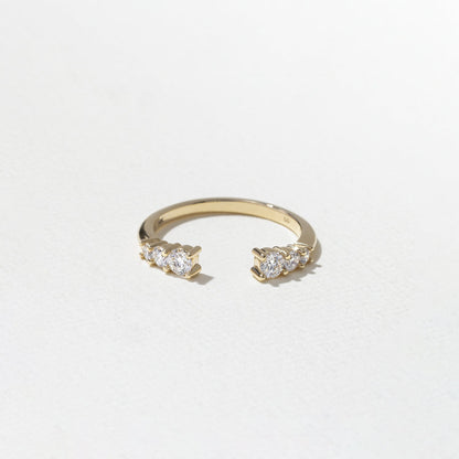 0.38 TCW Round Shape Open Shank Wedding Band