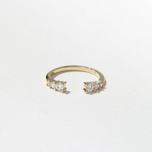 0.38 TCW Round Shape Open Shank Wedding Band