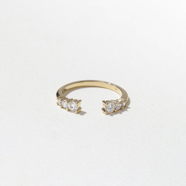 0.38 TCW Round Shape Open Shank Wedding Band