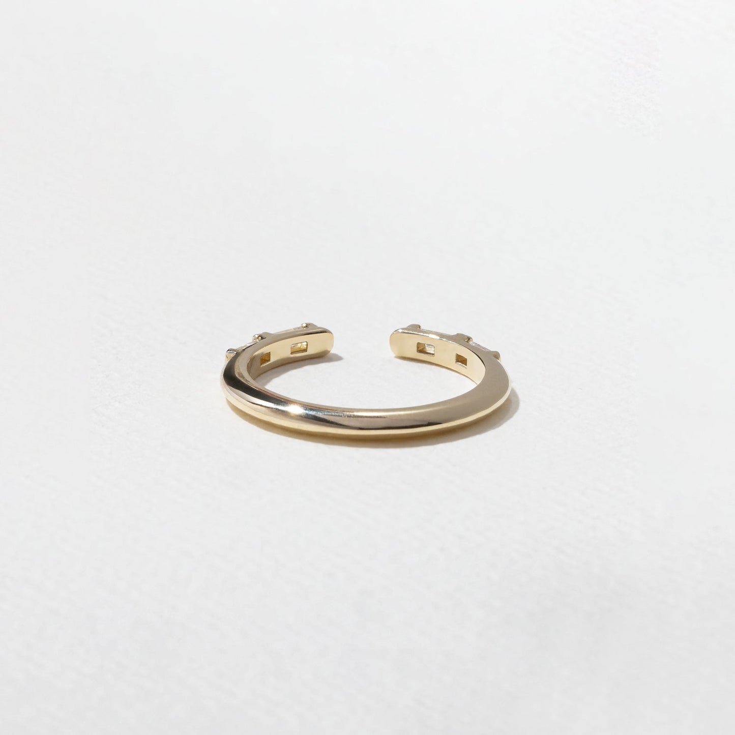 0.24 TCW Baguette - Open Shank Wedding Band