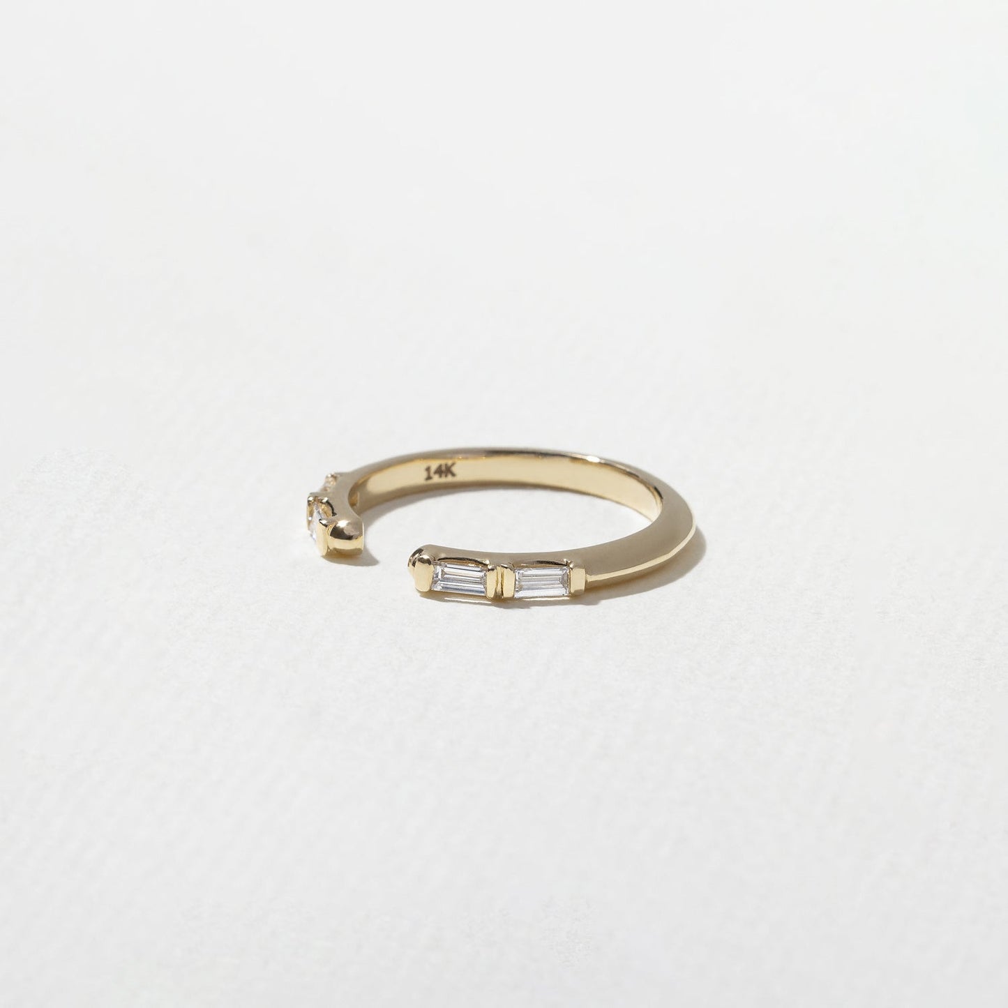 0.24 TCW Baguette - Open Shank Wedding Band