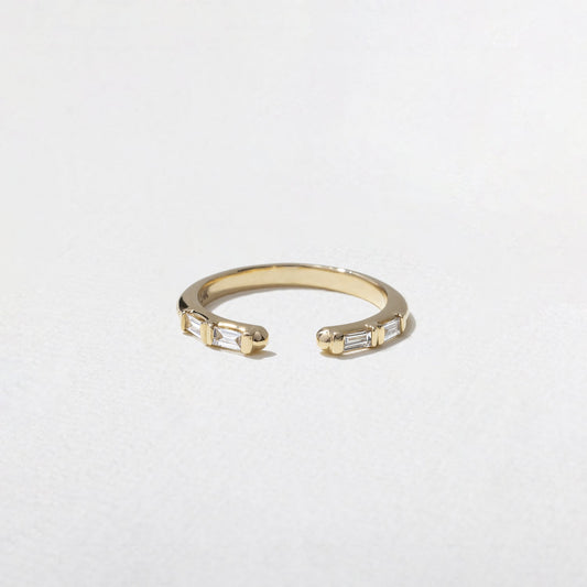 0.24 TCW Baguette - Open Shank Wedding Band