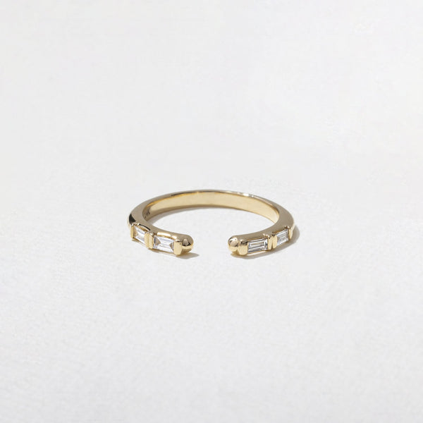 0.24 TCW Baguette - Open Shank Wedding Band