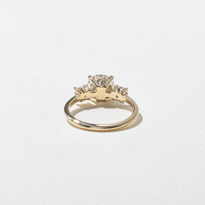 Round Lab Grown Diamond Three Stone Engagement Ring