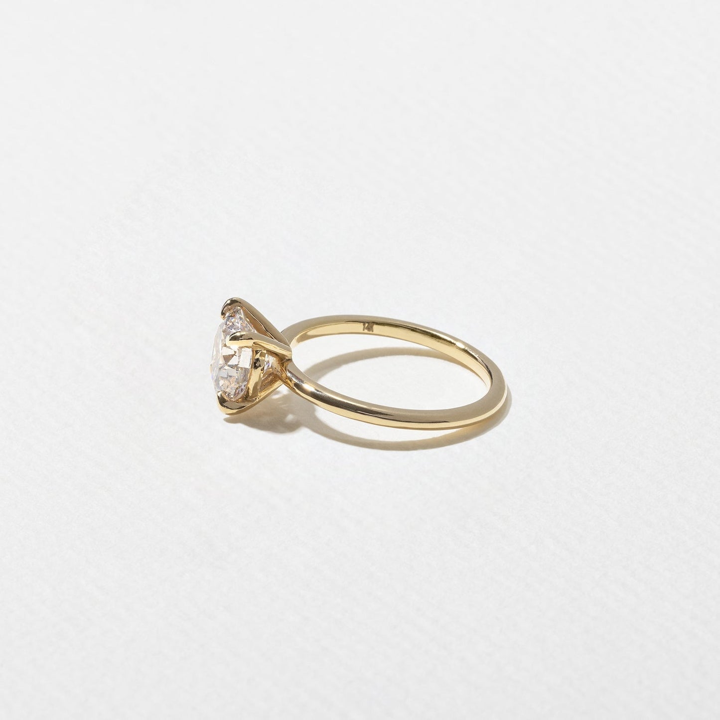 Round Lab Grown Diamond Solitaire Engagement Ring