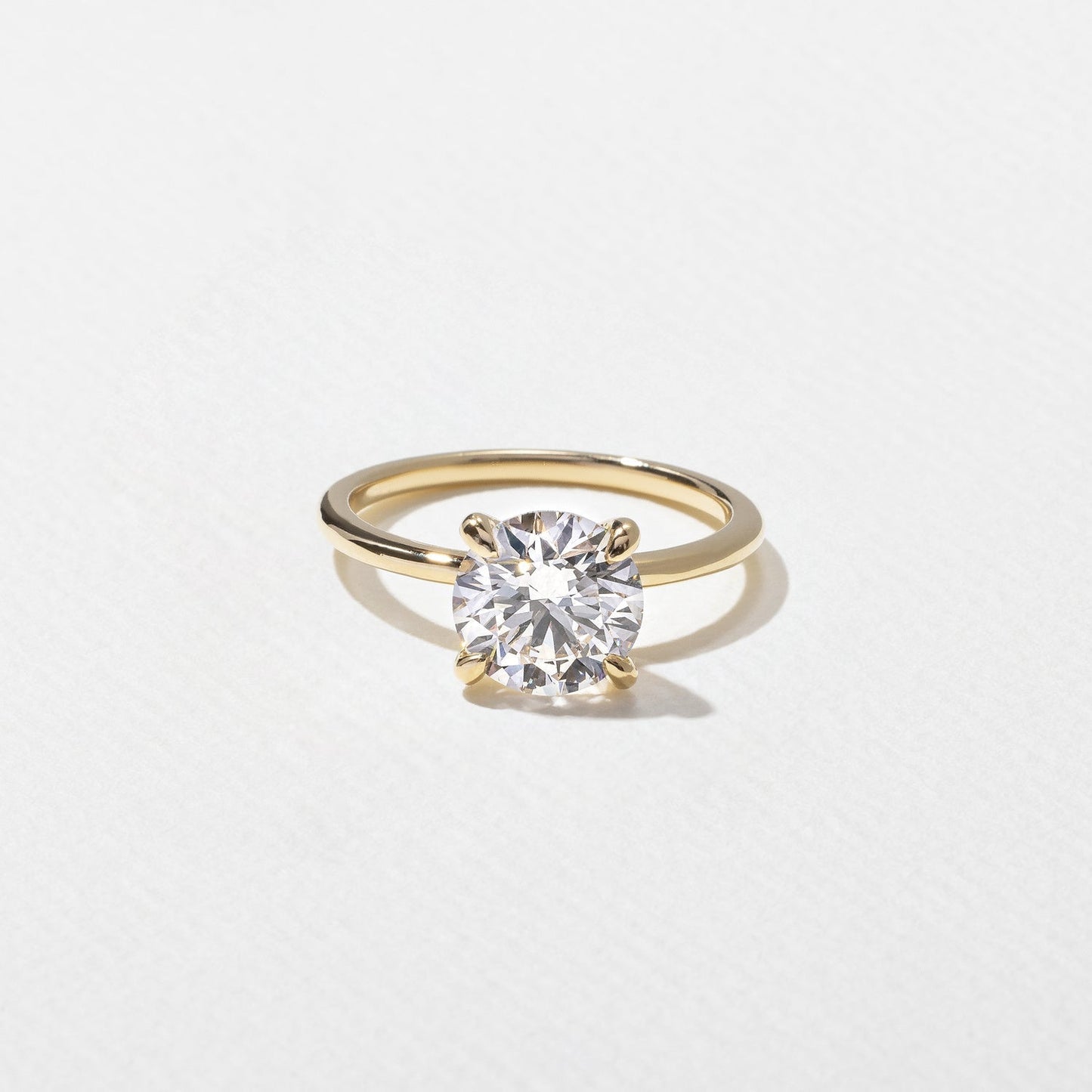 Round Lab Grown Diamond Solitaire Engagement Ring