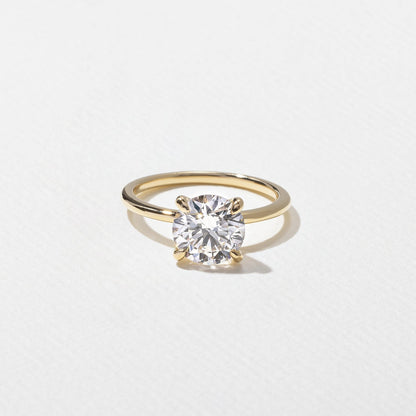 Round Lab Grown Diamond Solitaire Engagement Ring