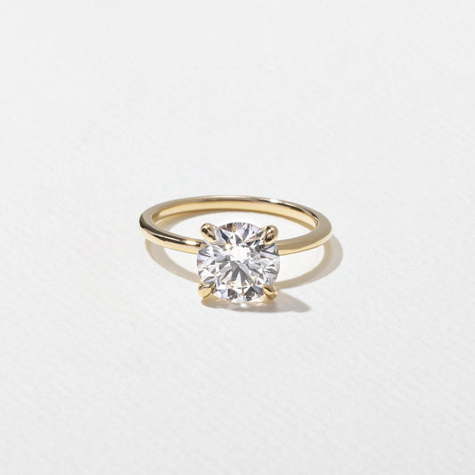 Round Lab Grown Diamond Solitaire Engagement Ring