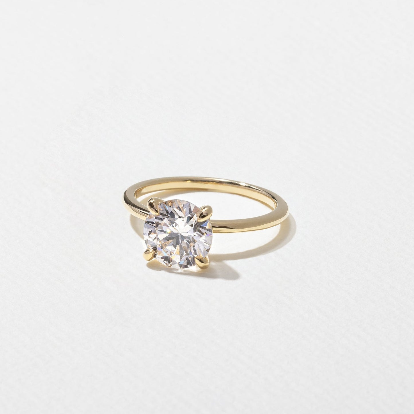 Round Lab Grown Diamond Solitaire Engagement Ring