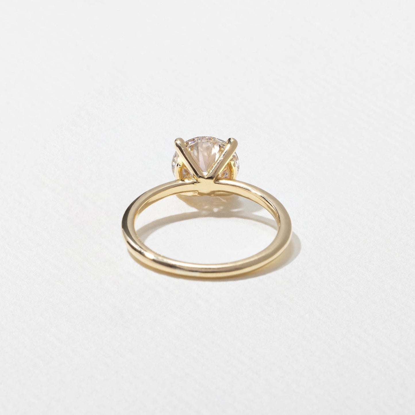 Round Lab Grown Diamond Solitaire Engagement Ring