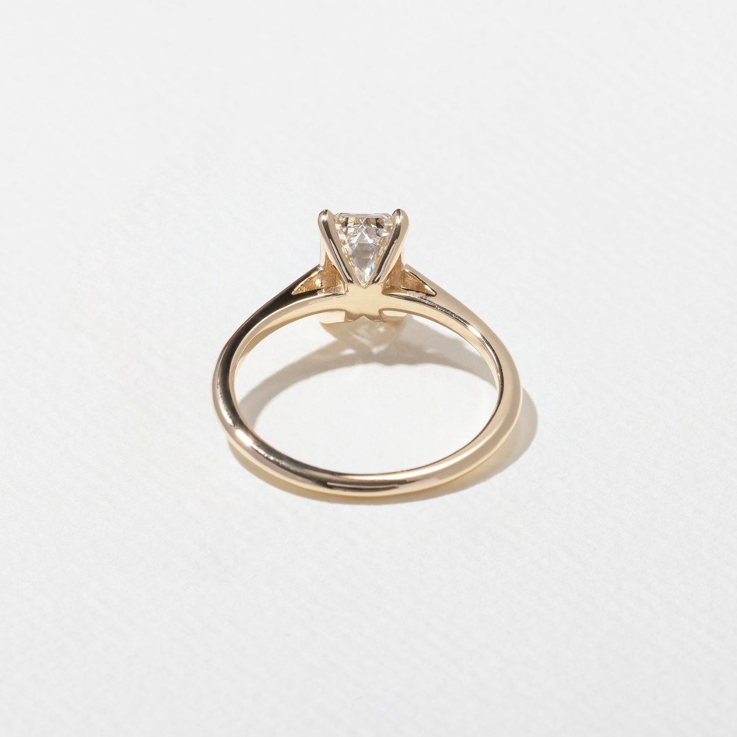 Emerald Lab Grown Diamond Solitaire Engagement Ring