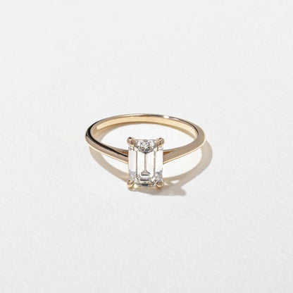 Emerald Lab Grown Diamond Solitaire Engagement Ring