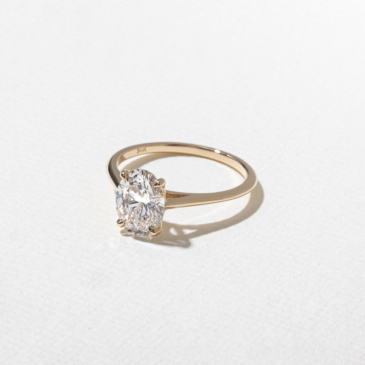 Oval Lab Grown Diamond Solitaire Engagement Ring