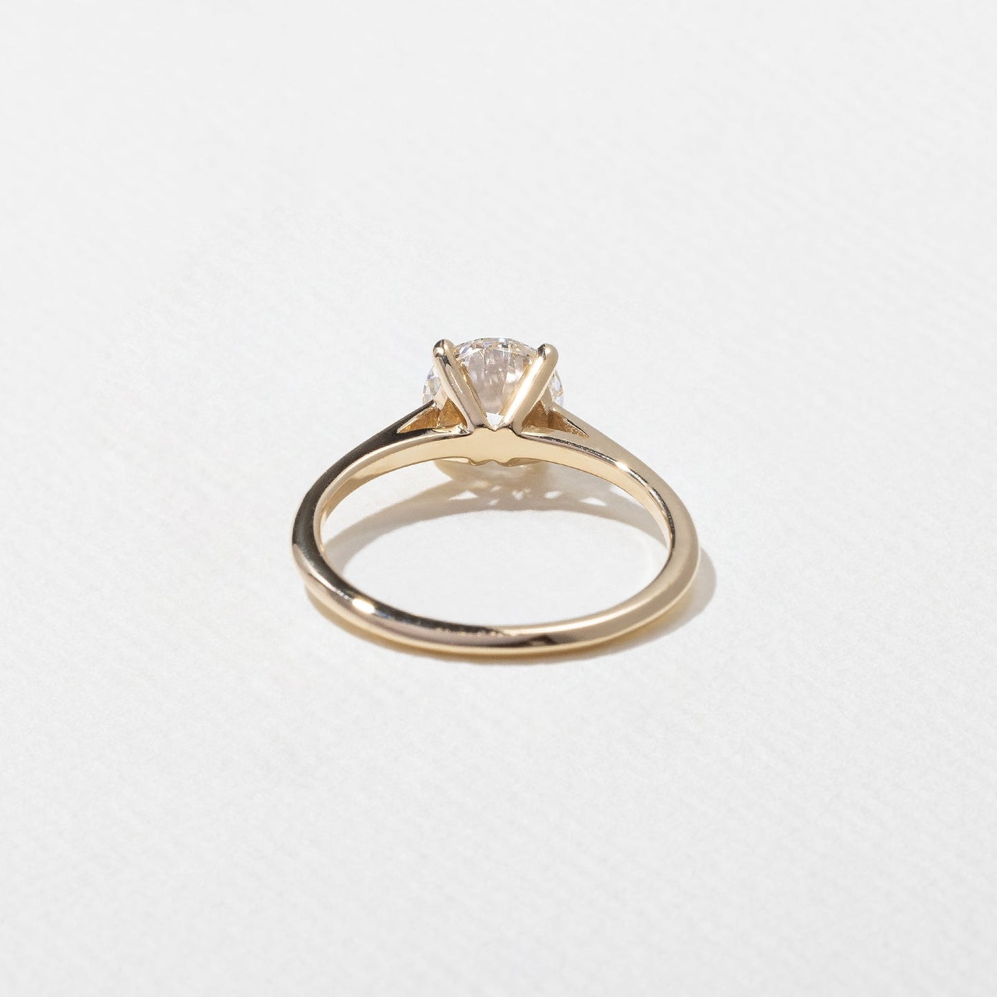 Round Lab Grown Diamond Solitaire Engagement Ring