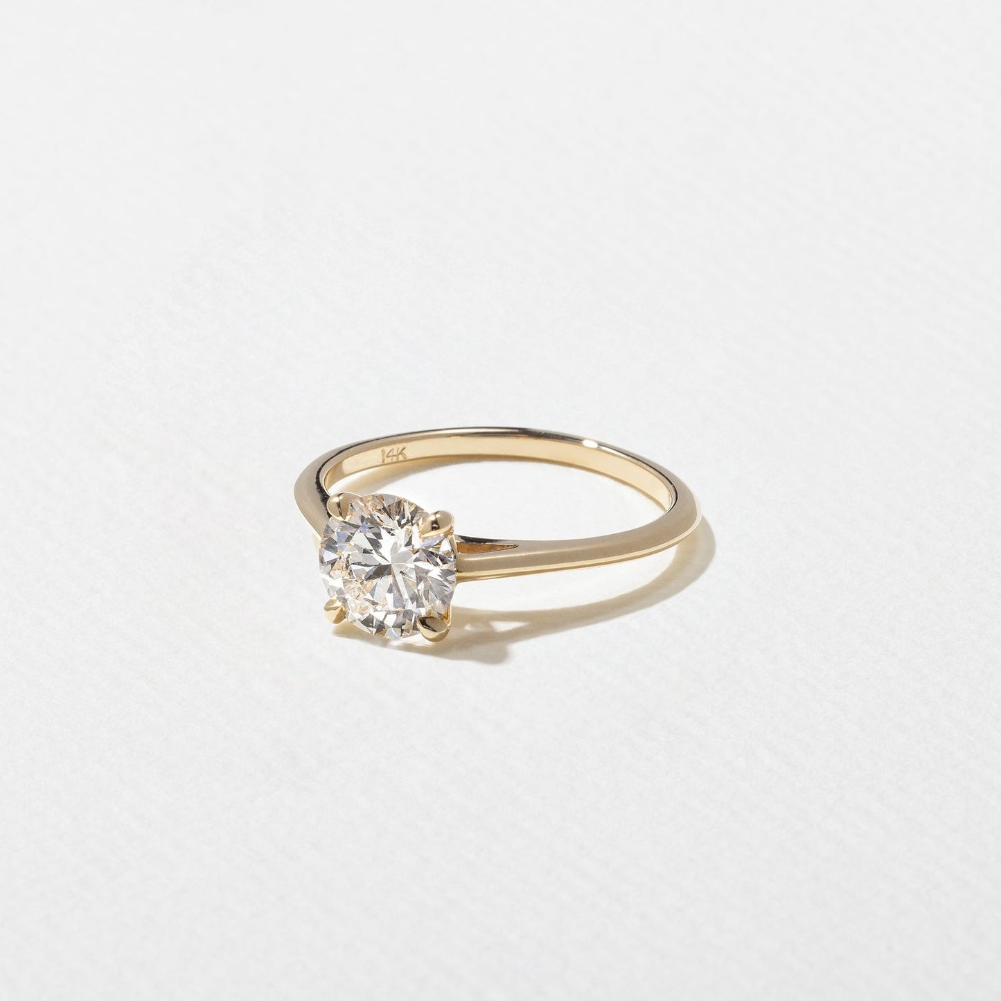 Round Lab Grown Diamond Solitaire Engagement Ring