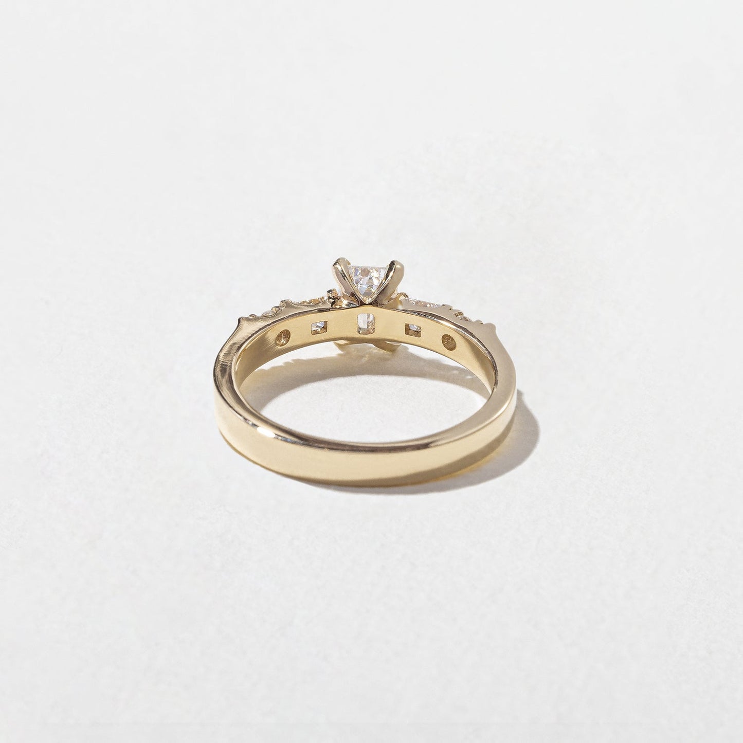 Emerald Lab Grown Diamond Five Stone Engagement Ring