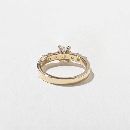 Emerald Lab Grown Diamond Five Stone Engagement Ring