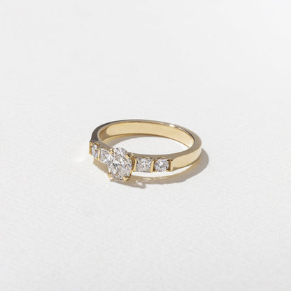 Oval Lab Grown Diamond Five Stone Engagement Ring