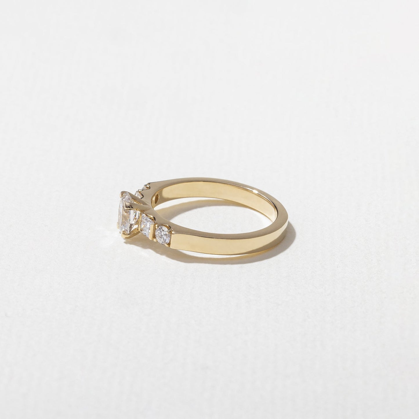Oval Lab Grown Diamond Five Stone Engagement Ring