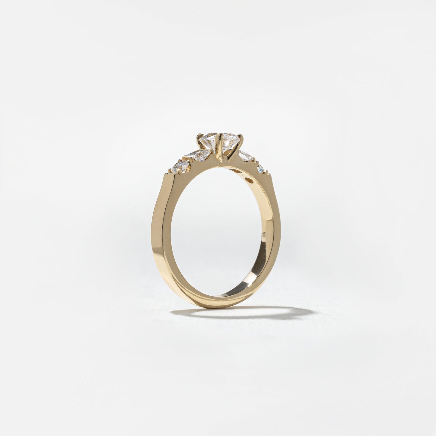 Oval Lab Grown Diamond Five Stone Engagement Ring