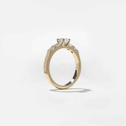 Oval Lab Grown Diamond Five Stone Engagement Ring