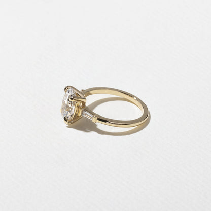 Oval Lab Grown Diamond Three Stone Engagement Ring
