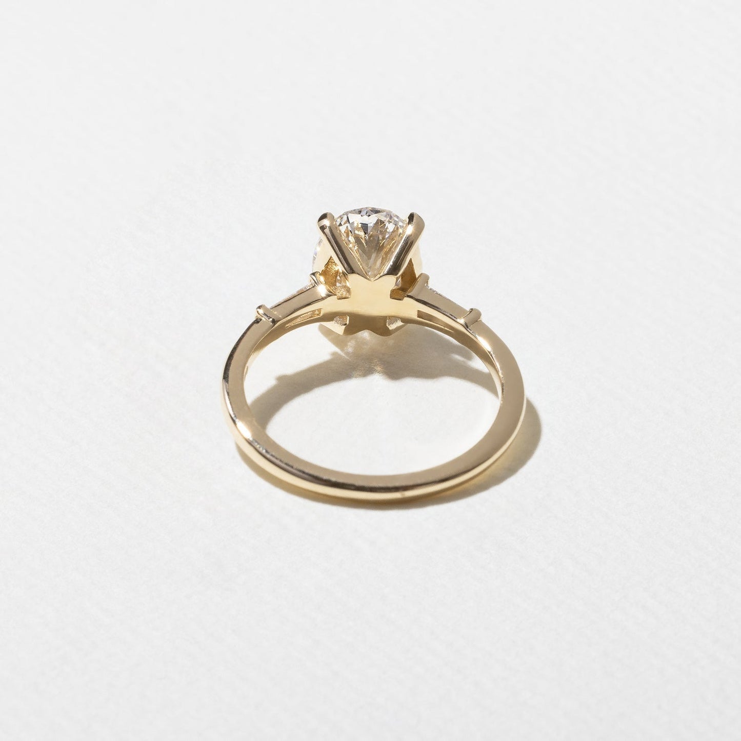 Oval Lab Grown Diamond Three Stone Engagement Ring