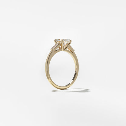 Oval Lab Grown Diamond Three Stone Engagement Ring