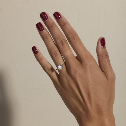 Round Lab Grown Diamond Solitaire Engagement Ring