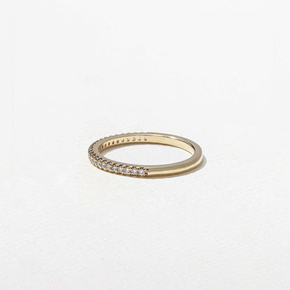 0.20 TCW Round Half Eternity Lab Grown Diamond Wedding Band
