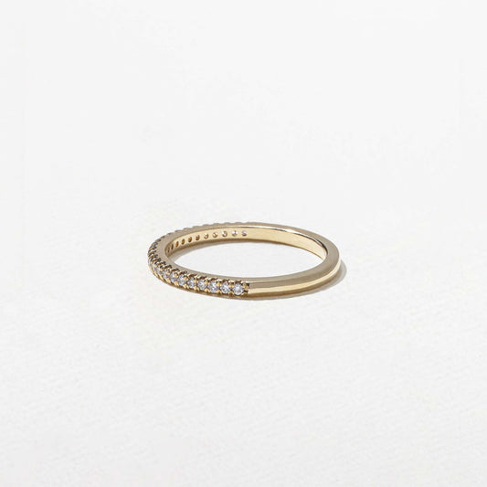 0.20 TCW Round Half Eternity Lab Grown Diamond Wedding Band