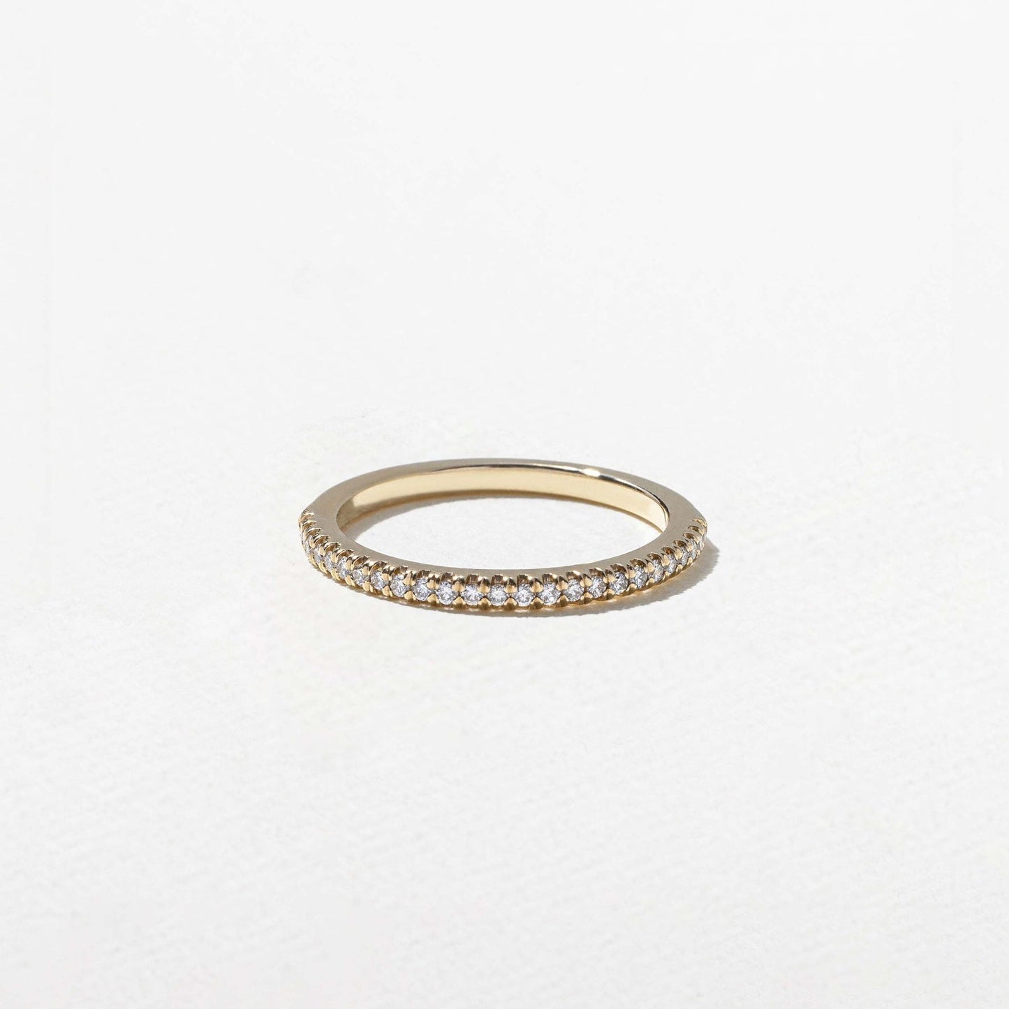 0.20 TCW Round Half Eternity Lab Grown Diamond Wedding Band