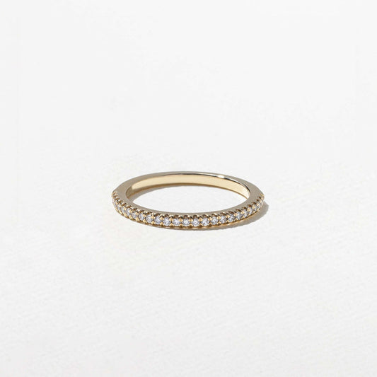 0.20 TCW Round Half Eternity Lab Grown Diamond Wedding Band