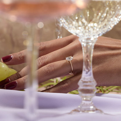 Oval Lab Grown Diamond Solitaire Engagement Ring