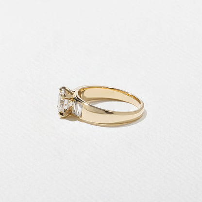 Round Lab Grown Diamond Five Stone Engagement Ring