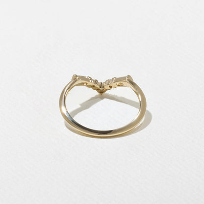 0.25 TCW Round, Tapered baguette & Princess- V Shape Wedding Band