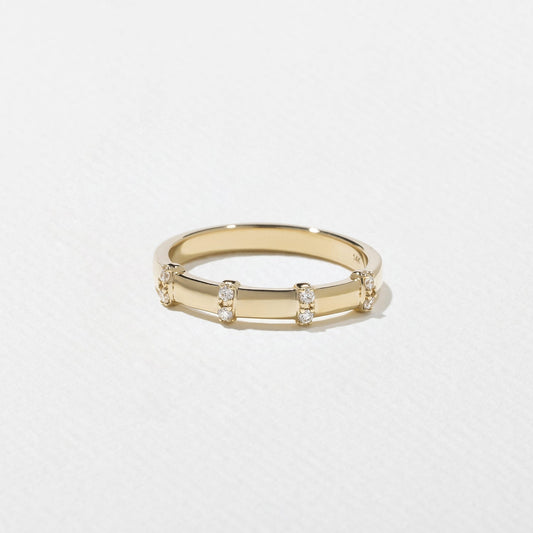 0.08 TCW Round Channel Setting Lab Grown Diamond Wedding Band