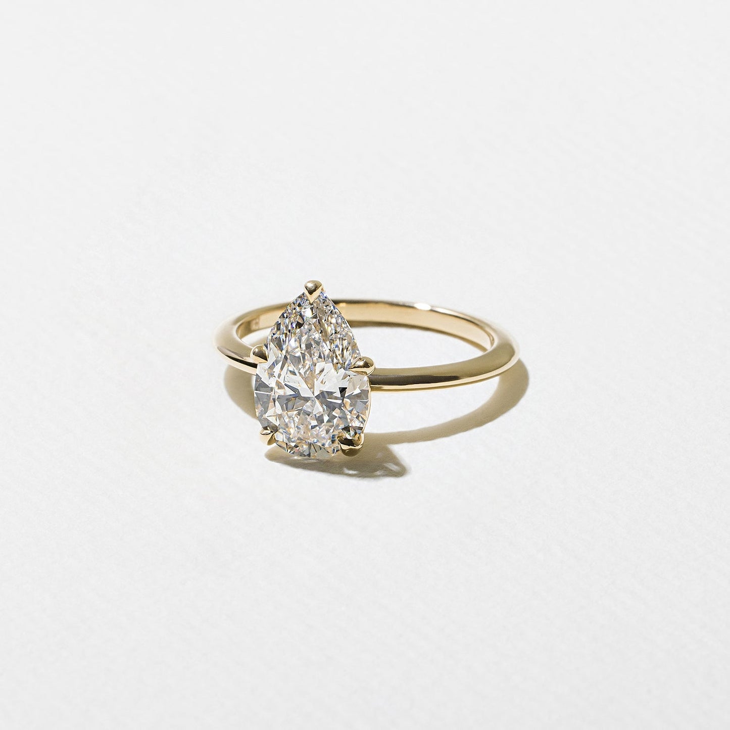 Pear Lab Grown Diamond Solitaire Engagement Ring
