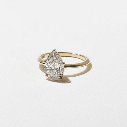 Pear Lab Grown Diamond Solitaire Engagement Ring