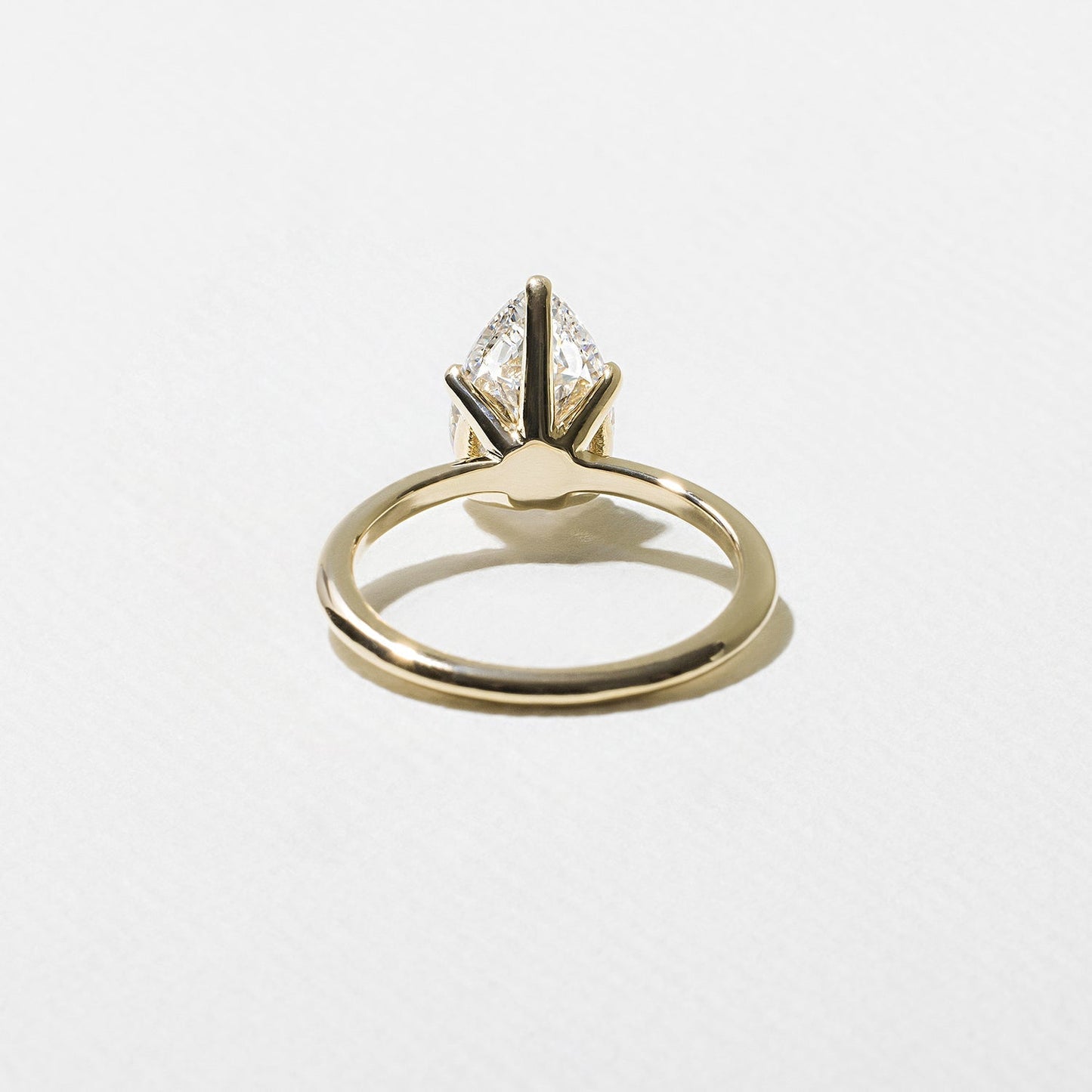 Pear Lab Grown Diamond Solitaire Engagement Ring
