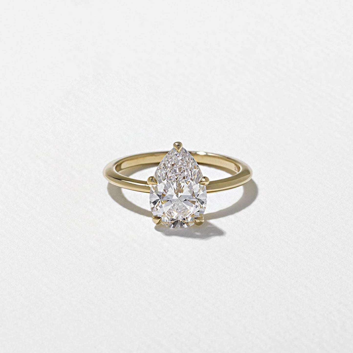 Pear Lab Grown Diamond Solitaire Engagement Ring