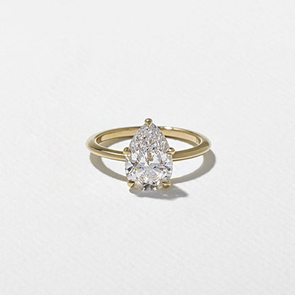 Pear Lab Grown Diamond Solitaire Engagement Ring