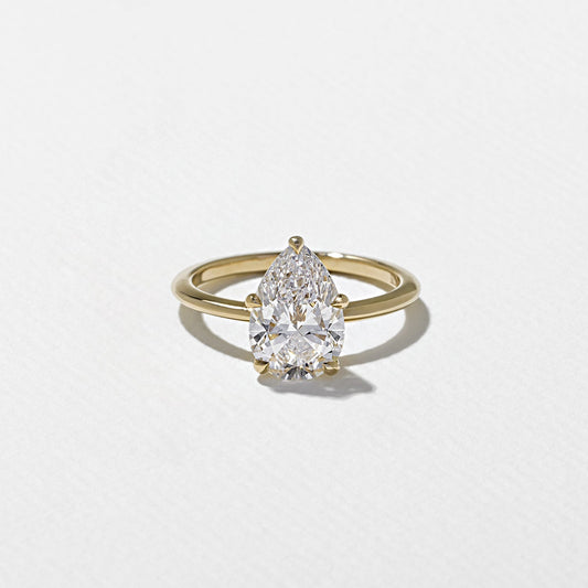 Pear Lab Grown Diamond Solitaire Engagement Ring