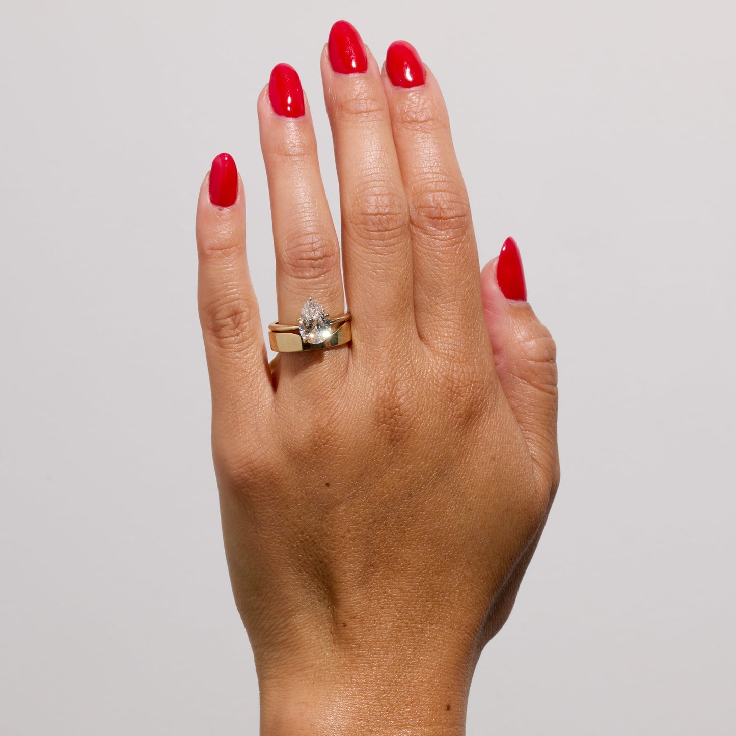 Pear Lab Grown Diamond Solitaire Engagement Ring