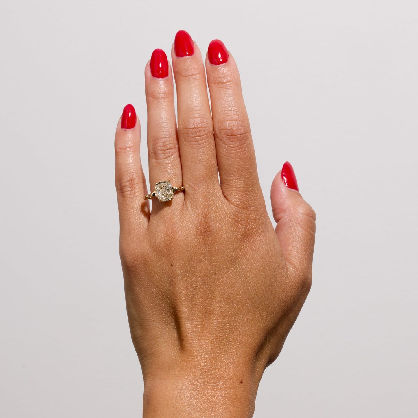 Elongated Cushion  Lab Grown Diamond Solitaire Engagement Ring
