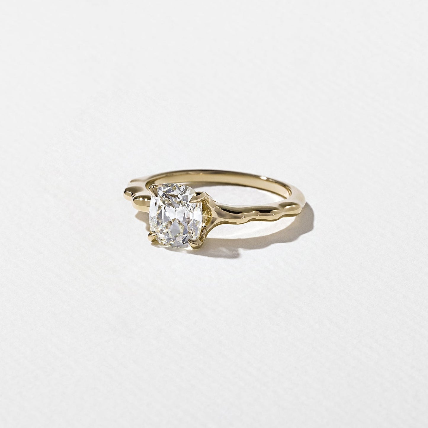Cushion Lab Grown Diamond Solitaire Engagement Ring