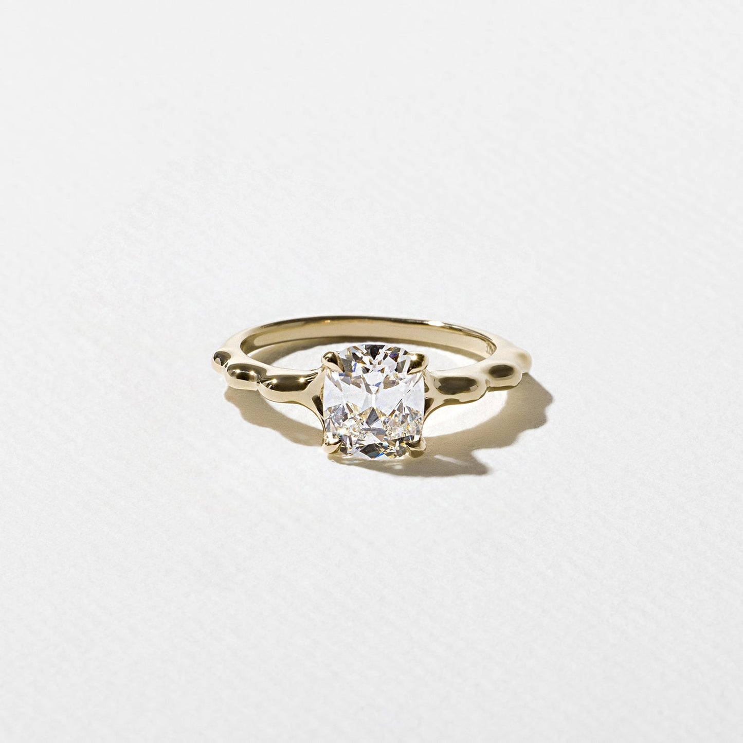 Cushion Lab Grown Diamond Solitaire Engagement Ring