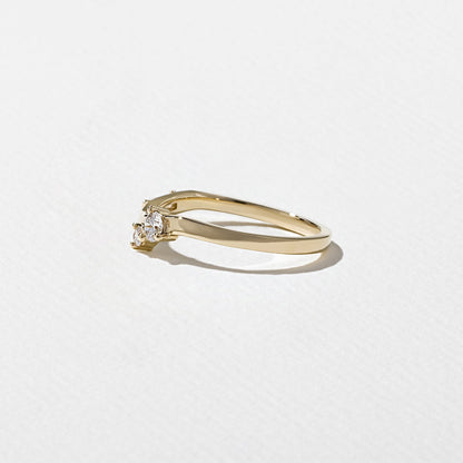 0.23 TCW Round, Tapered Baguette, and Pear unique Wedding Band