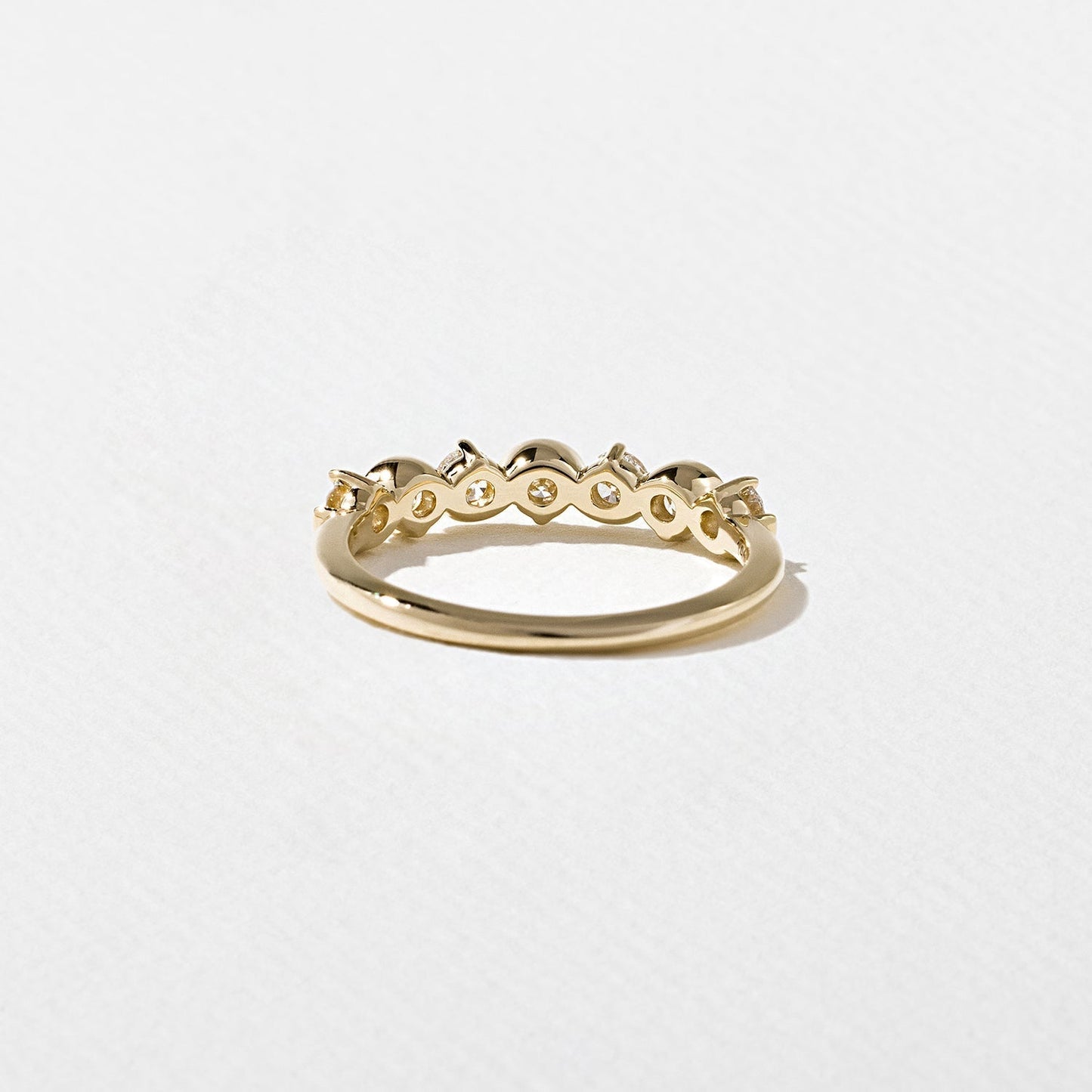 0.57 TCW Round Half Eternity Lab Grown Diamond Wedding Band